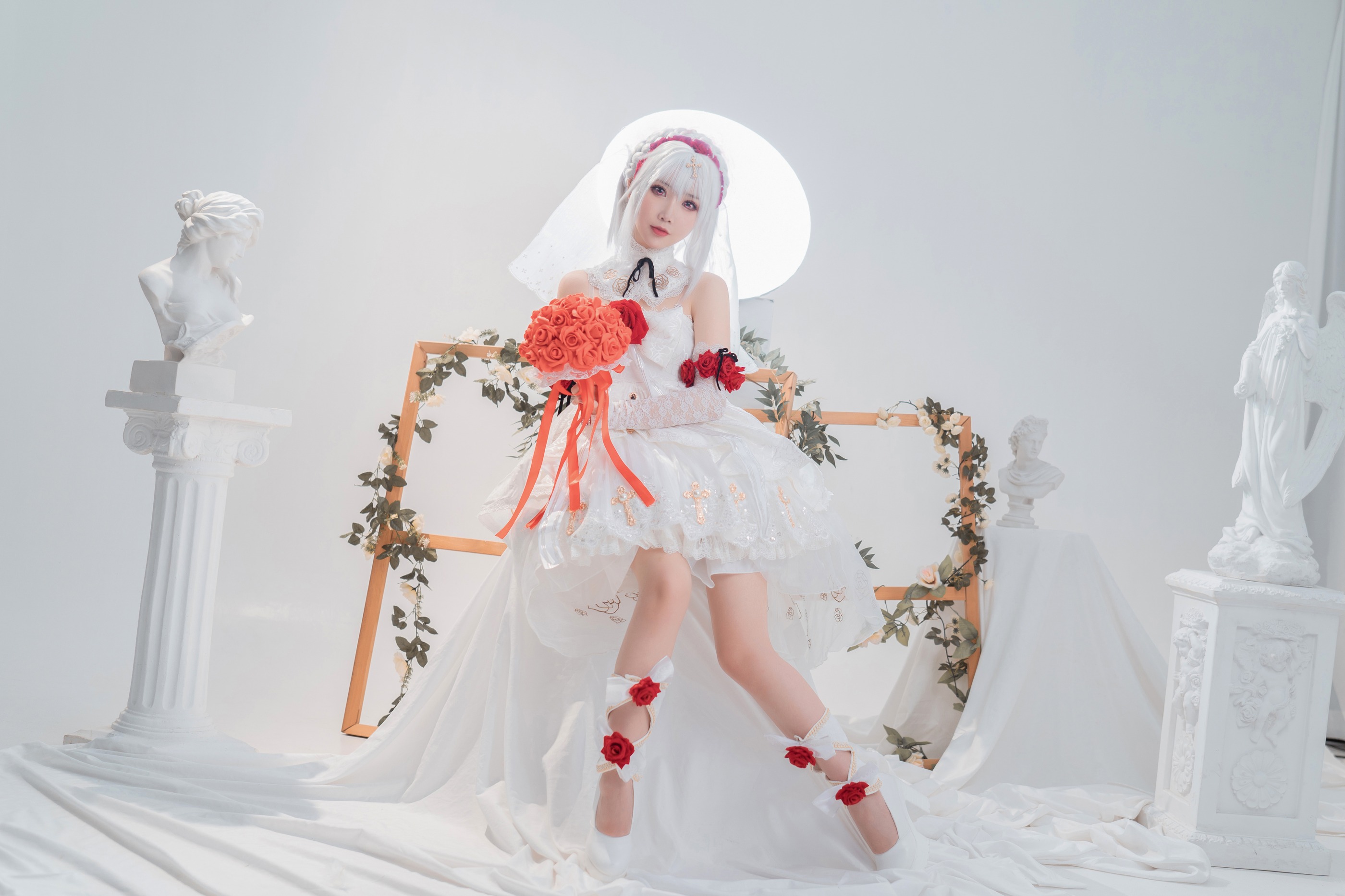 图片[1]-面饼仙儿 – NO.089 Coser面饼仙儿 德丽莎婚纱 [13P]-XikXak